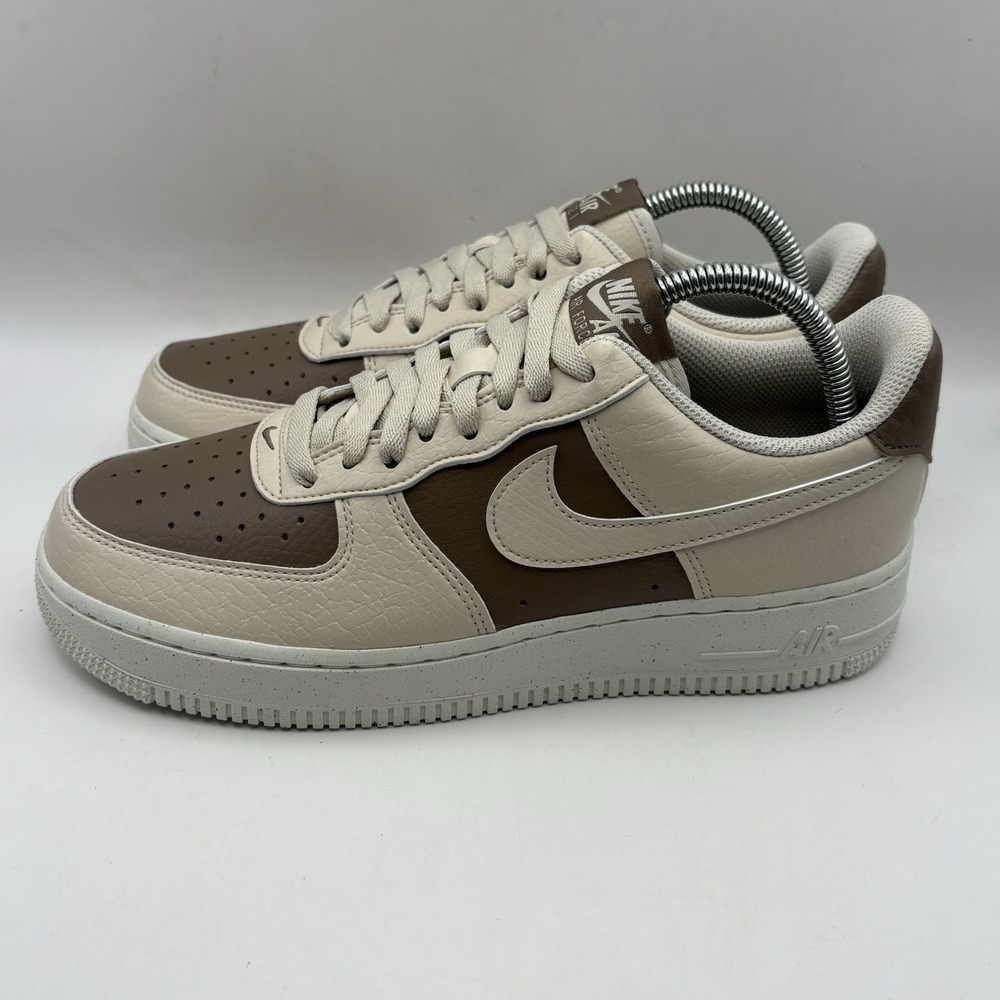 Nike Air Force 1 07 Low Womens Size 9.5 Mink Brown Sail White Sneaker IH0585-200